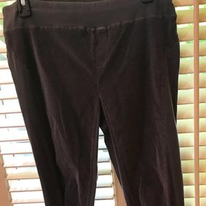 Wearables Ruched Leg Gray Cords Pant, Medium Gray, Size Medium